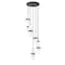 Z-Lite Cayden Chandelier, 7-Light, 18 In.W x 16.75 In.H, Matte Black/Clear + Etched Opal 1946P-7R-MB - alternate 7